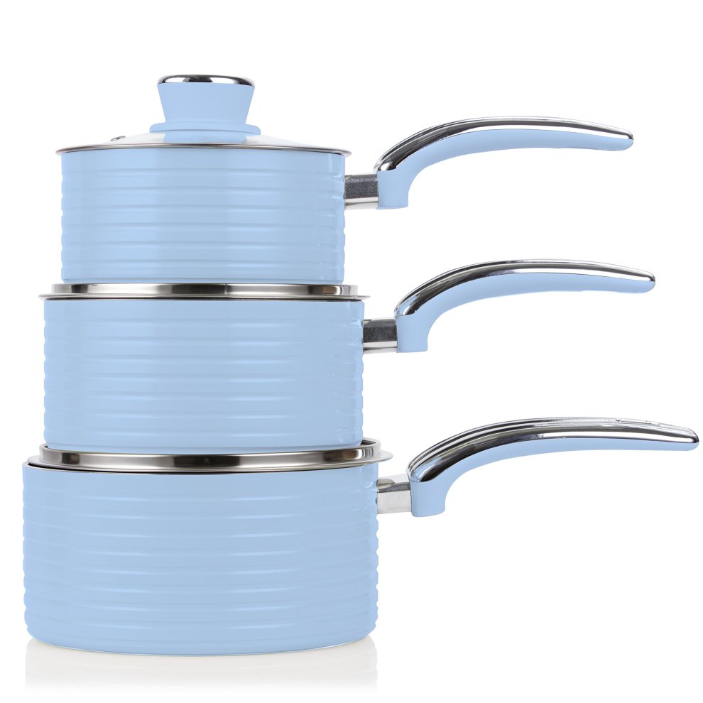 Retro 3 Piece Saucepan Set - image 3