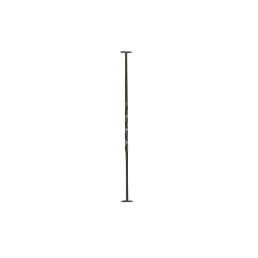 Twist Metal Baluster in a dark metallic finish, featuring a twisted design for added elegance, suitable for staircases and railings.