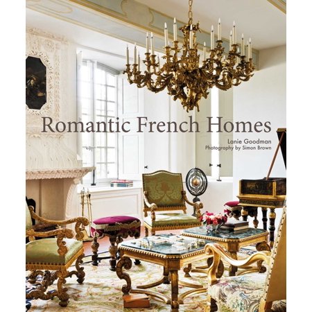 Elegant living room with ornate gold chandelier, vintage chairs with green upholstery, intricate fireplace, and decorative accents, showcasing Parisian and alpine interior design.