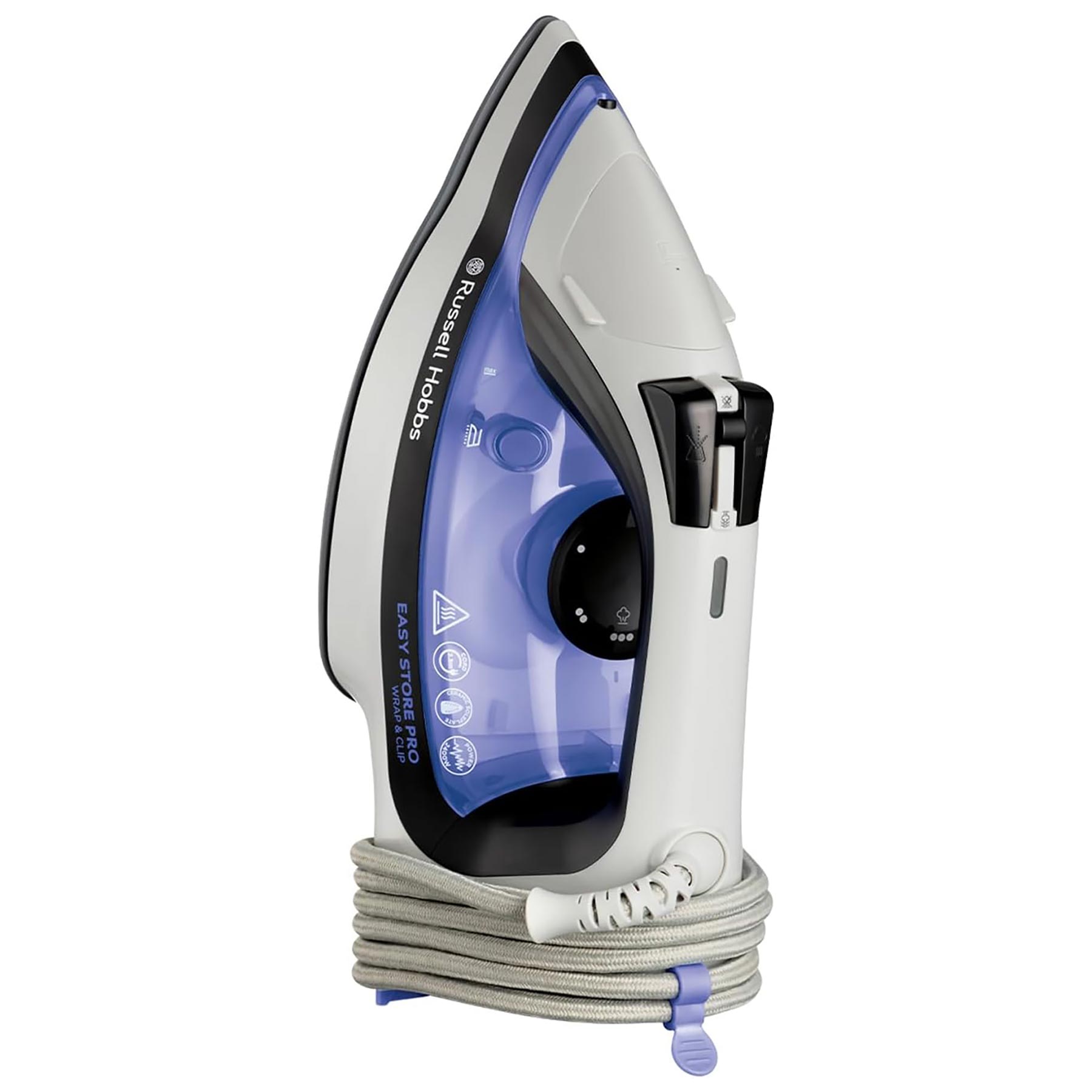 Russell Hobbs Linencare Easy Store Pro Wrap And Clip Iron White And Blue - image 2