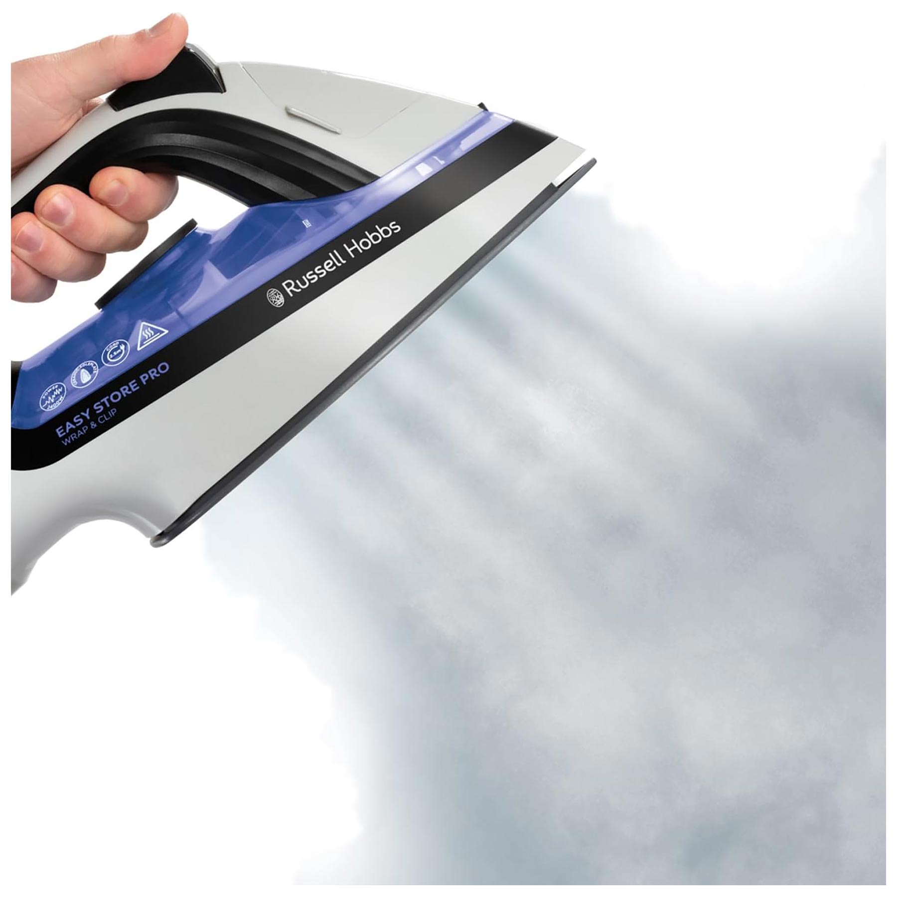 Russell Hobbs Linencare Easy Store Pro Wrap And Clip Iron White And Blue - image 5