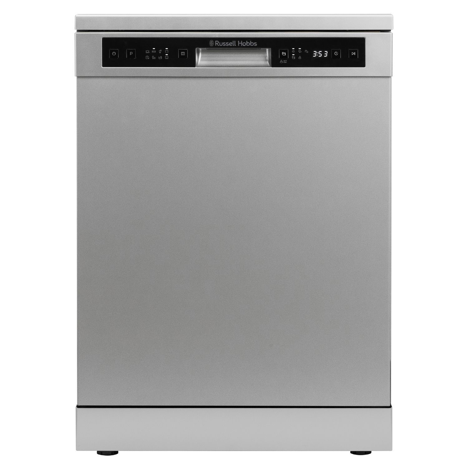 Freestanding stainless steel dishwasher featuring a sleek design, control panel with digital display, and a modern handle for easy access.