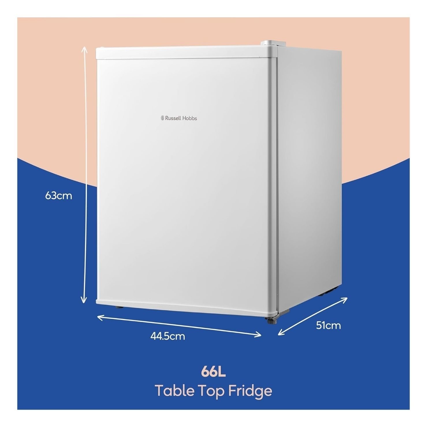 Russell Hobbs RH67TTLF0E1W White 66L Mini Fridge - image 3