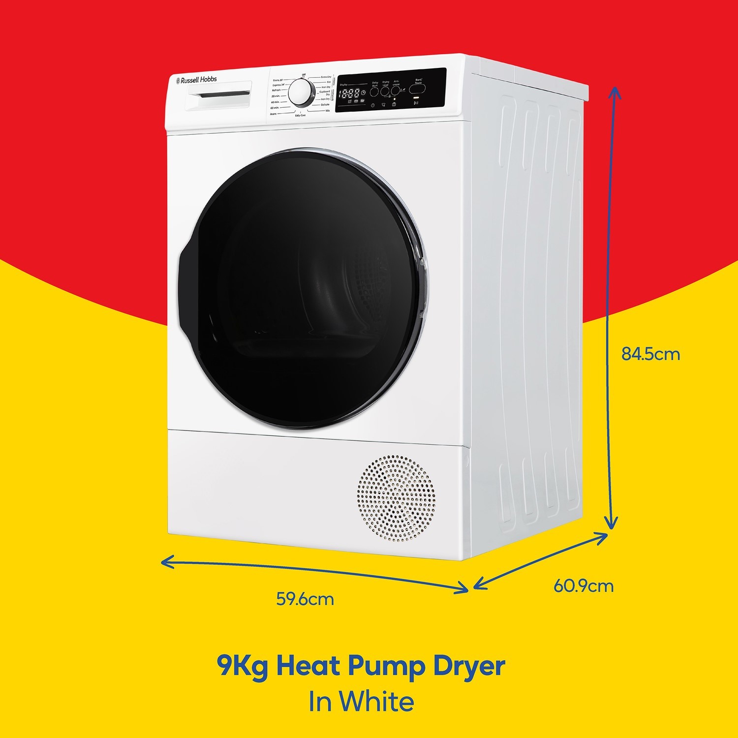 Russell Hobbs RH9HPTD1E12W White 9kg Heat Pump Dryer - image 5