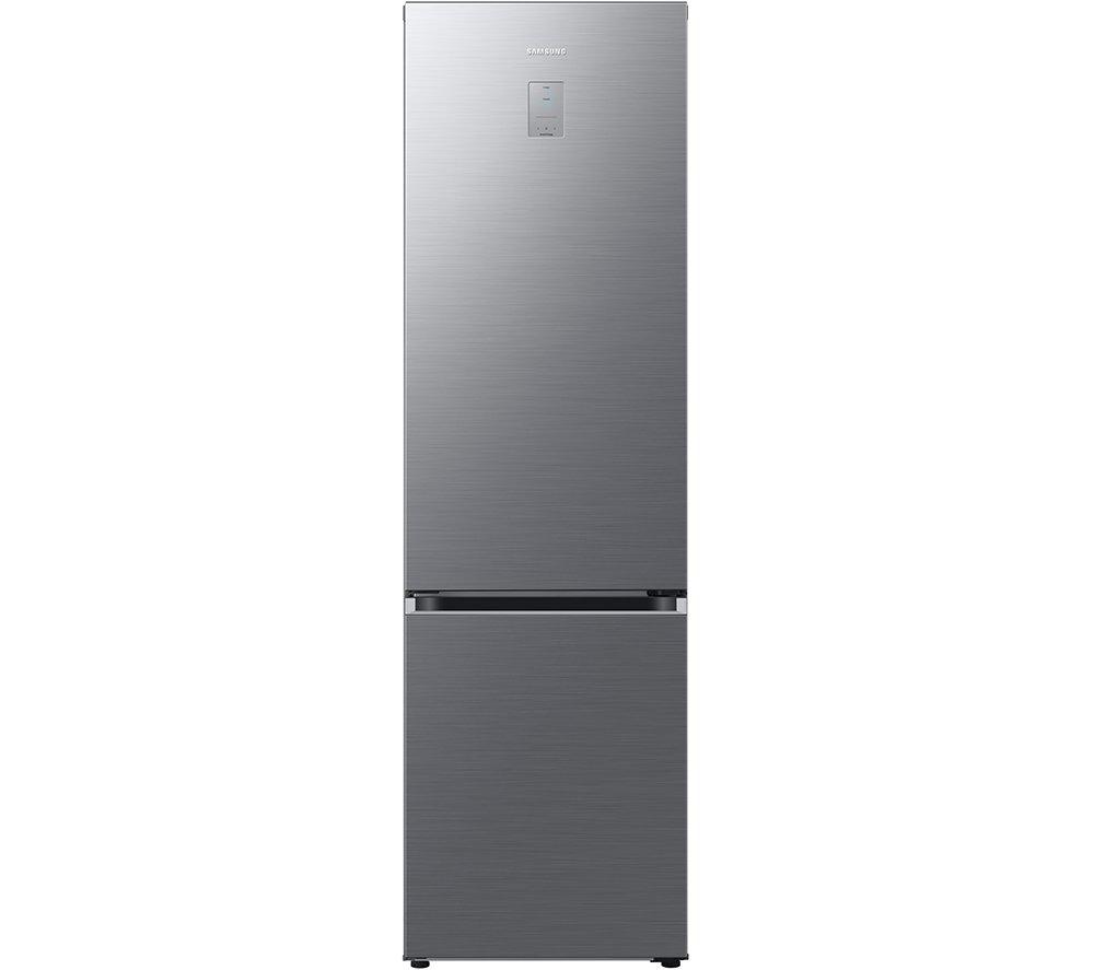 Samsung Bottom Mounted Freezer in sleek silver, featuring a modern stainless steel finish, 387L capacity, and a minimalist design with a digital control panel.