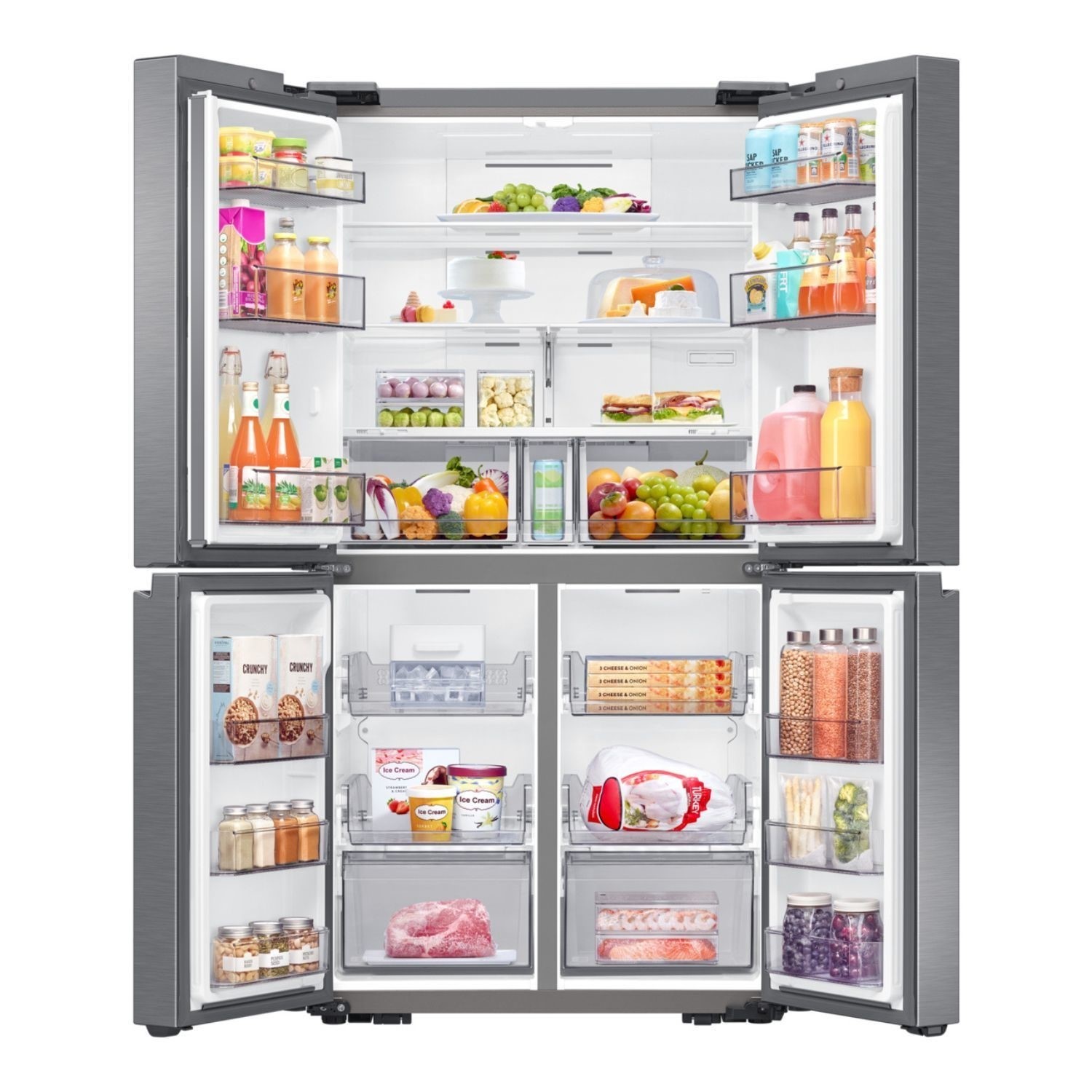 Samsung RF59C70TES9 Silver 4 Door American Fridge Freezer with Wi-Fi - image 5