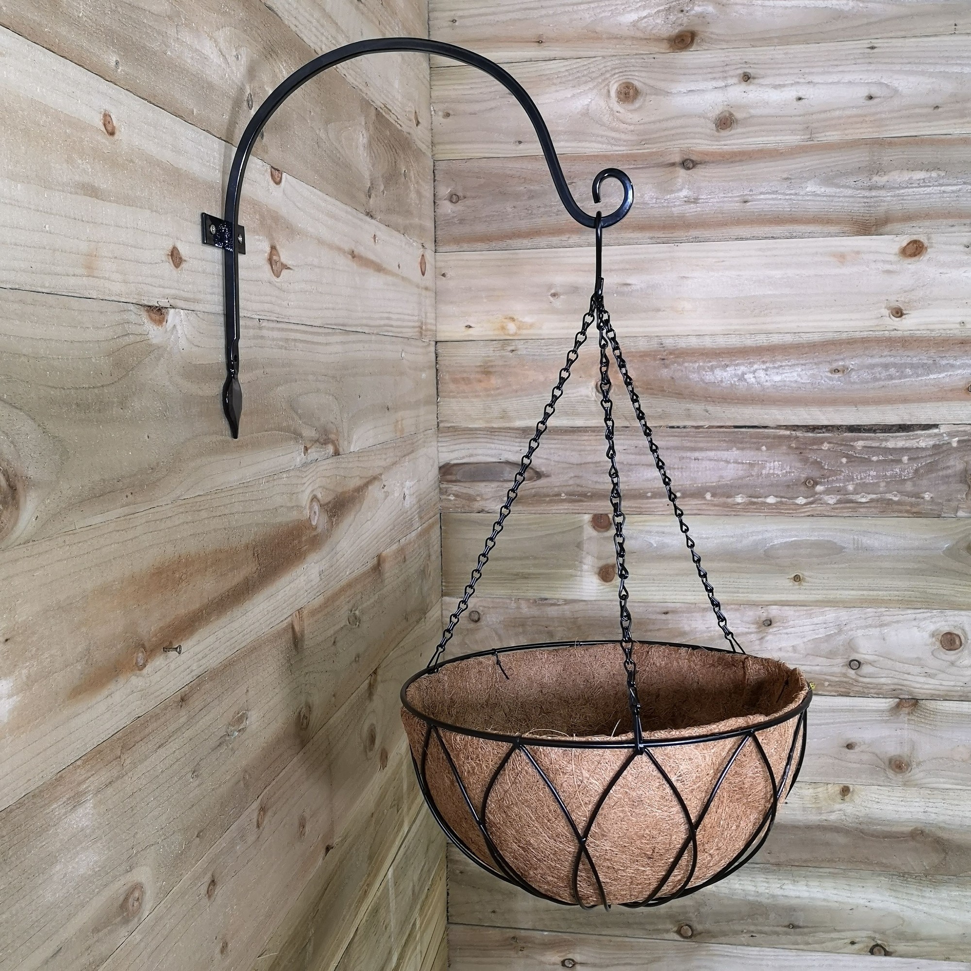 Samuel Alexander Black Lattice Wall Hanging Basket 35cm - image 2