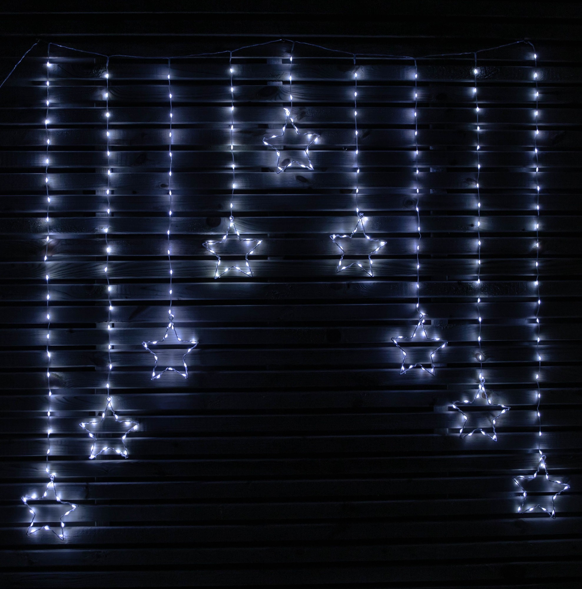 Samuel Alexander FlexiBrights 258 White LED Star Clear Cable Curtain Light 1.2 x 1.2m - image 4