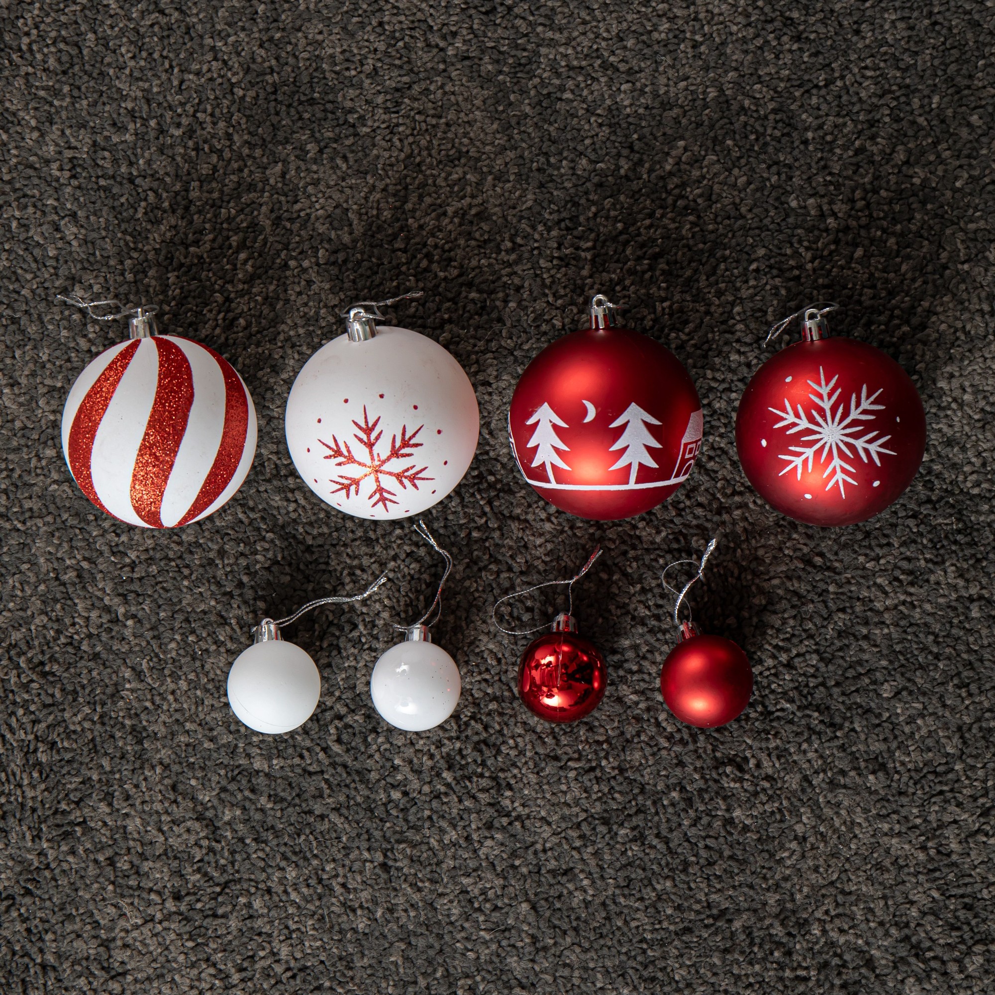 Samuel Alexander Red and White Shatterproof Bauble 40 Pack - image 4
