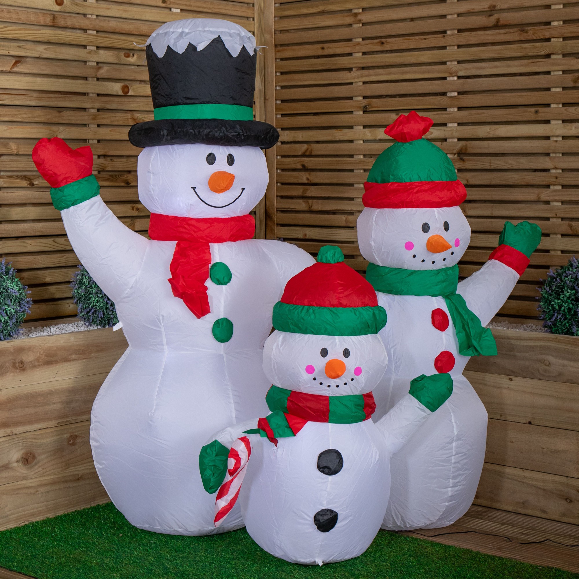 Samuel Alexander Snowman Family Lit Inflatable Christmas Decoration 5ft - image 2