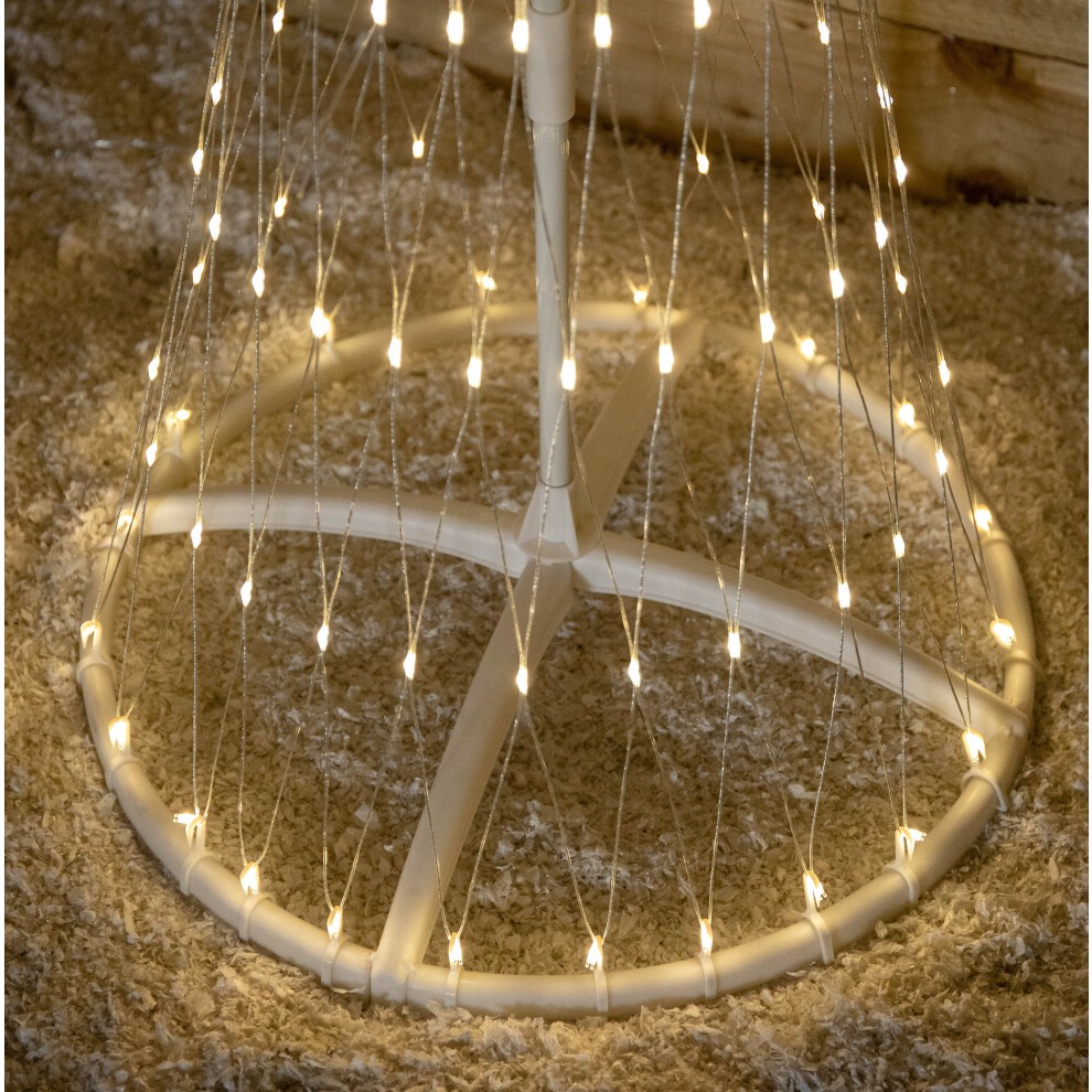 Samuel Alexander Warm White LED Light Up Christmas Cone Tree 4.4ft - image 2