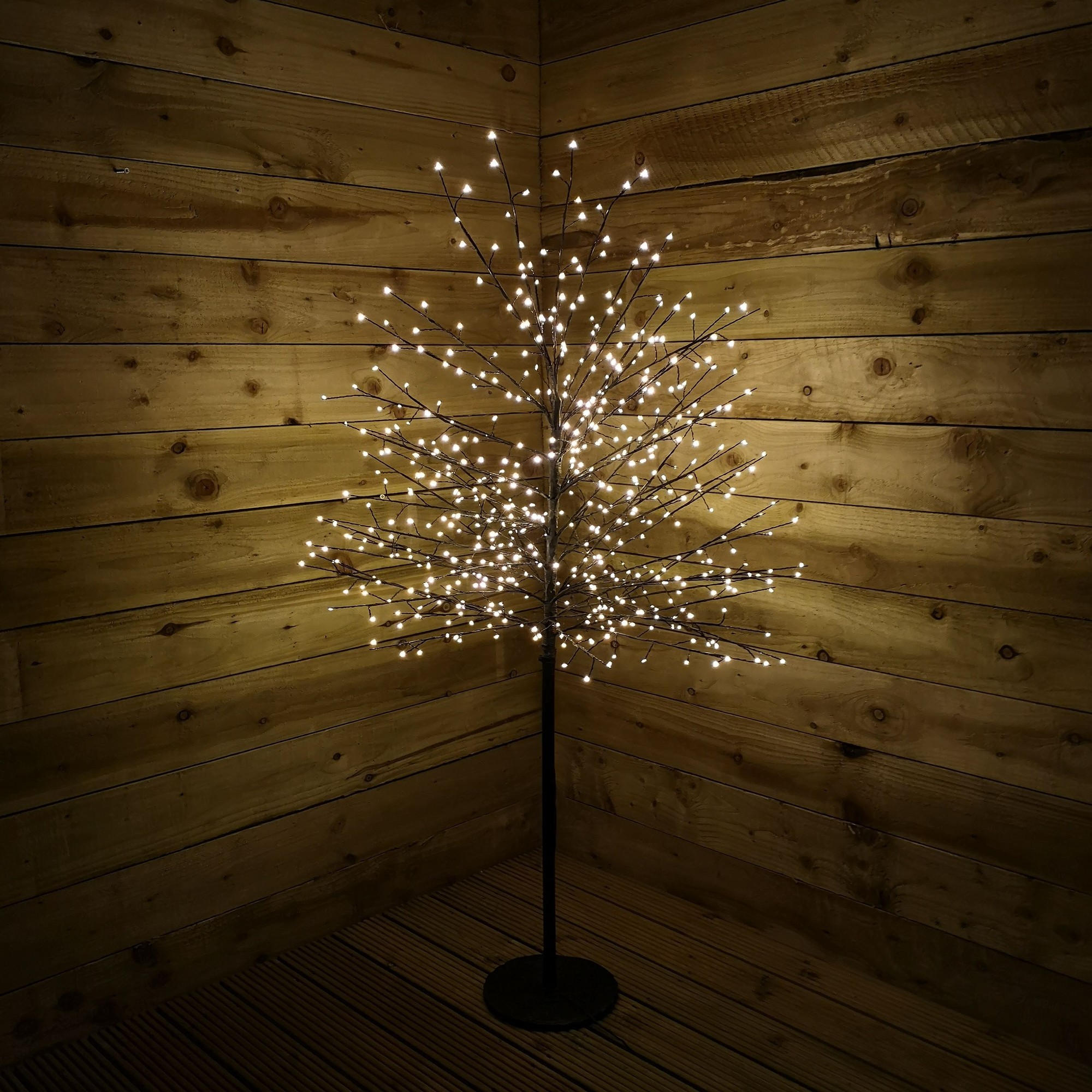 Samuel Alexander Warm White LED Pre Lit Black Micro Dot Blossom Artificial Christmas Tree 5ft - image 3