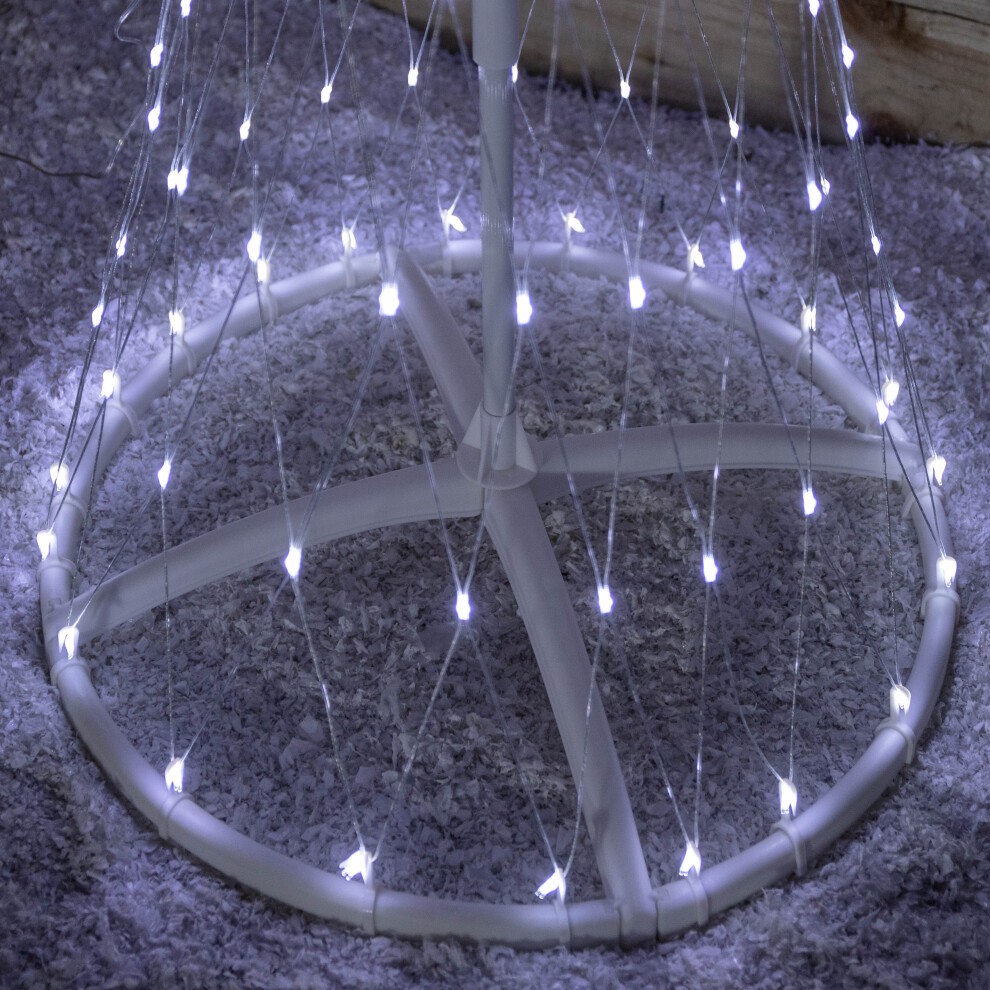 Samuel Alexander White LED Light Up Christmas Cone Tree 5.9ft - image 4