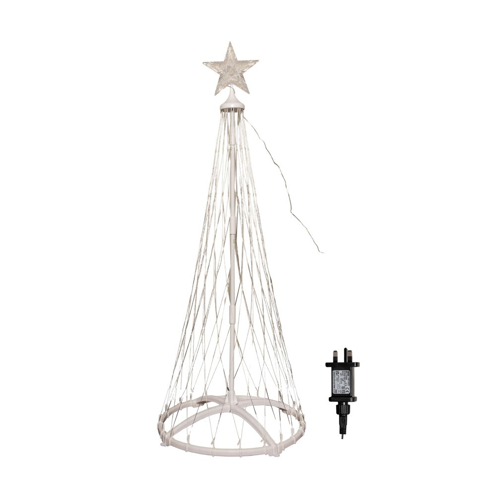 Samuel Alexander White LED Light Up Christmas Cone Tree 5.9ft - image 5