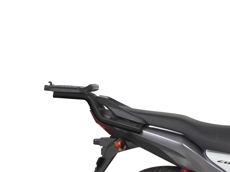 Black SHAD Top Master Topcase Carrier designed for motorcycles, featuring a sturdy metal frame and a sleek, minimalist design for efficient cargo support.