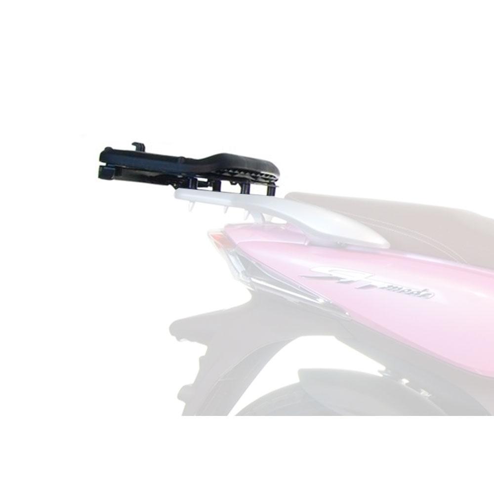 Black SHAD Top Master Topcase fitting, designed for motorcycle use, featuring a sturdy construction and a compact size of 25 cm, ideal for secure topcase attachment.