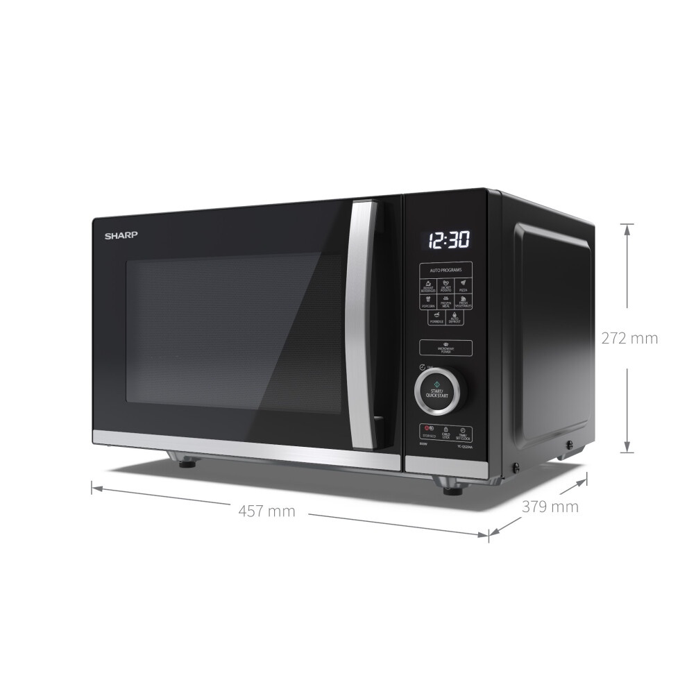 Sharp YC-QS204AU-B 20L Solo Jog Dial Flatbed Microwave 800W - image 4