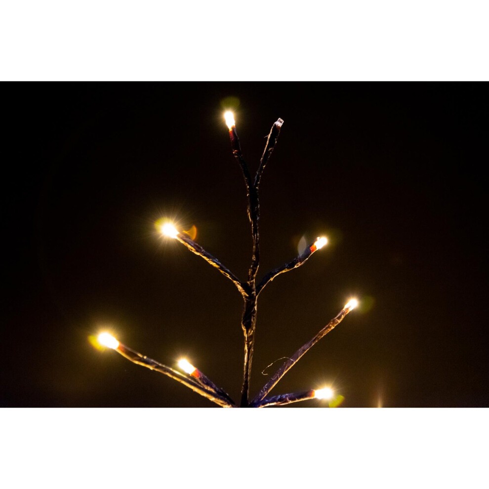 Shatchi Christmas Pre Lit Warm LED Light Birch Twig Tree - image 5