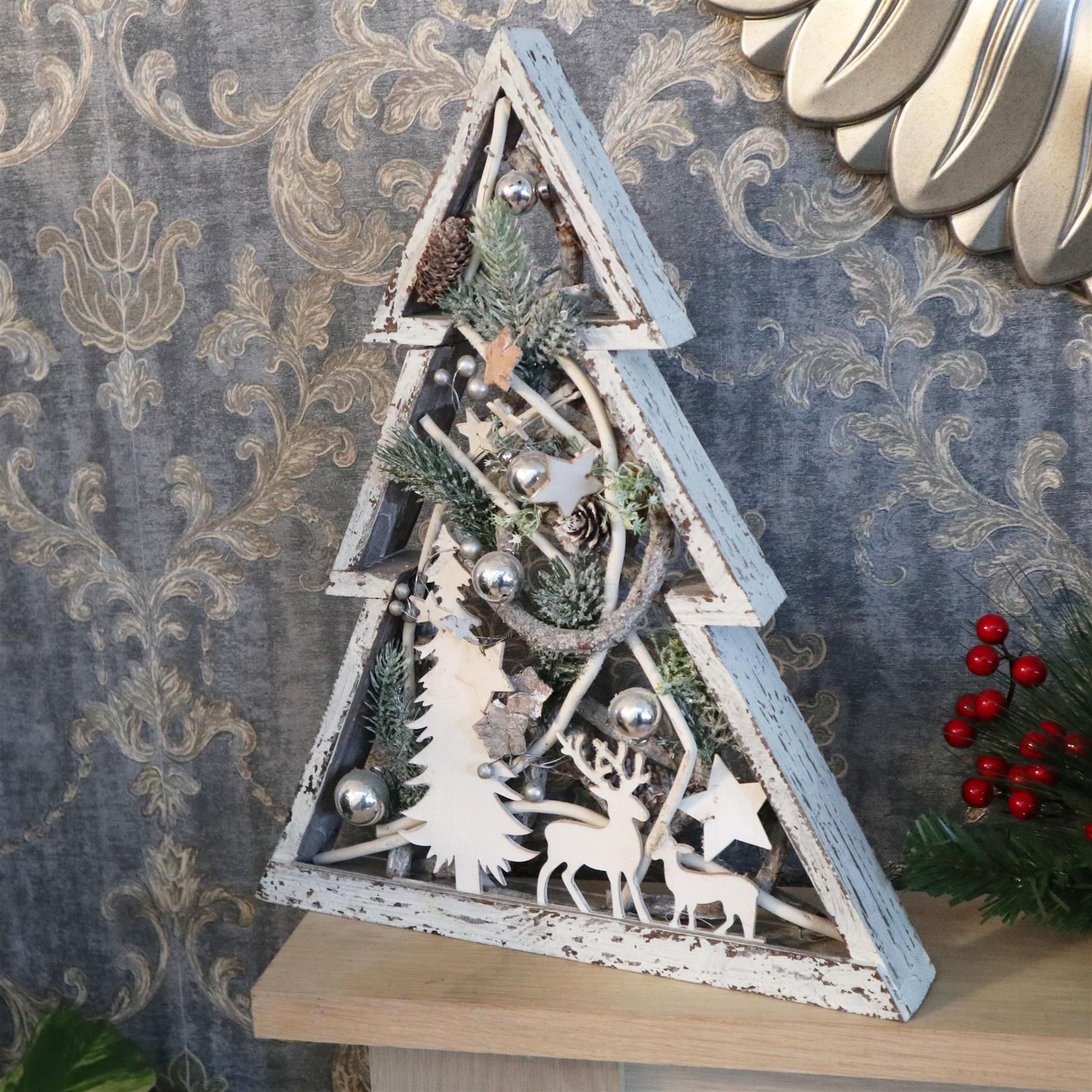 Shatchi Christmas Pre Lit Warm White LED Frame Centrepiece - image 3