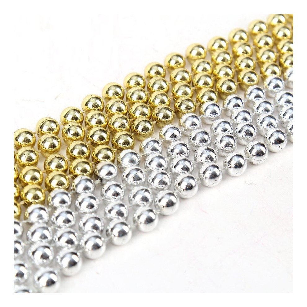 Shatchi Gold Metallic Hanging Bead Garland Christmas Tree Decor Party String Chain 24ft - image 3