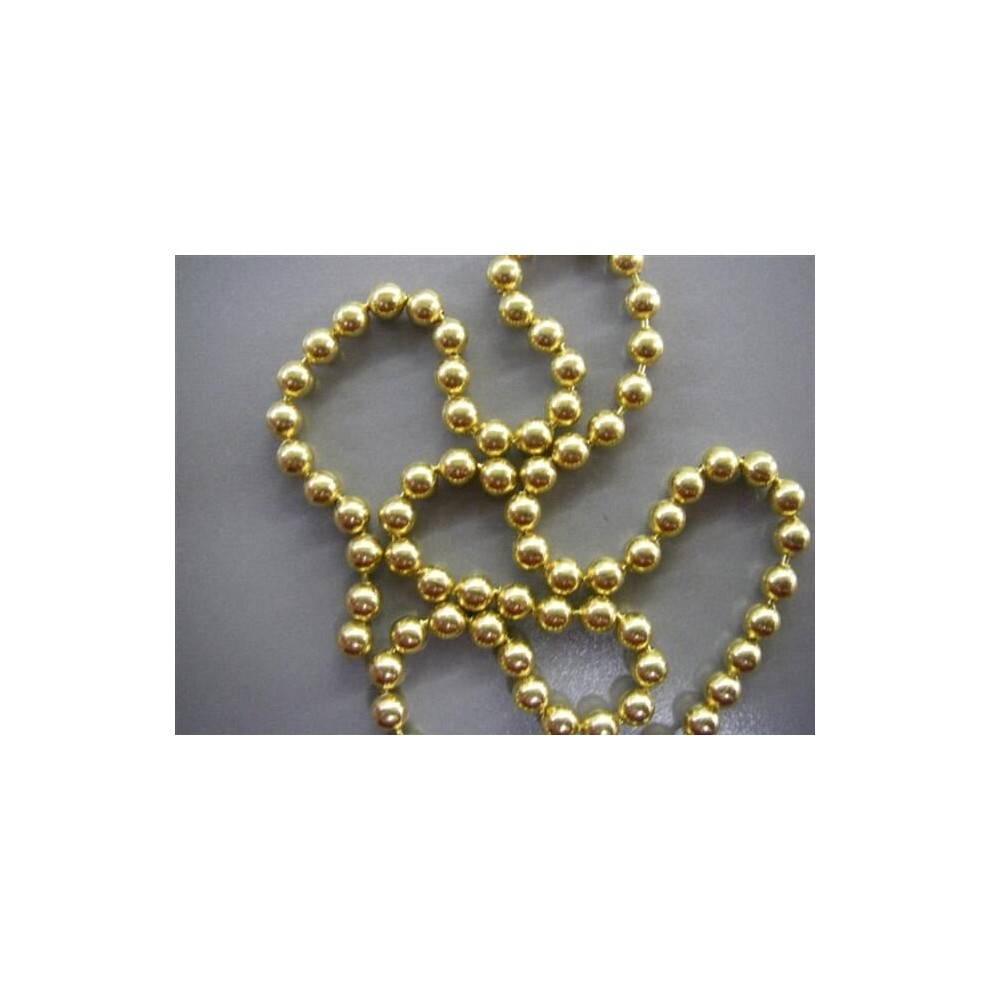 Shatchi Gold Metallic Hanging Bead Garland Christmas Tree Decor Party String Chain 24ft - image 4