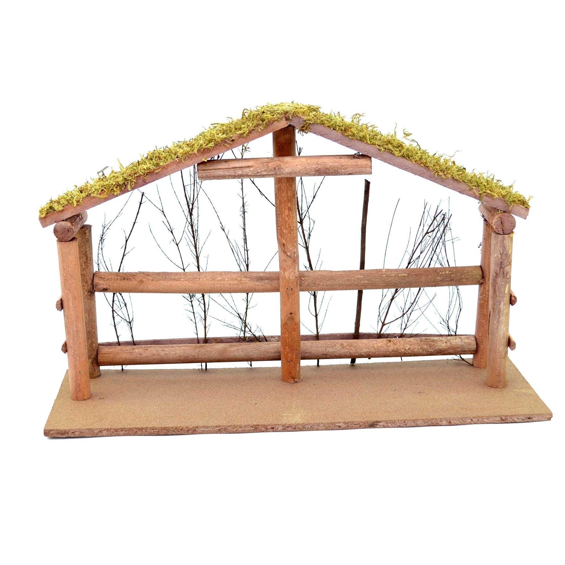 Shatchi Nativity Scene Handmade Wooden Stable Figurine - image 3