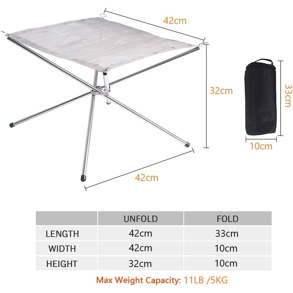 Shatchi Stainless Steel Portable Foldable Outdoor Camping Fire Pit - image 2