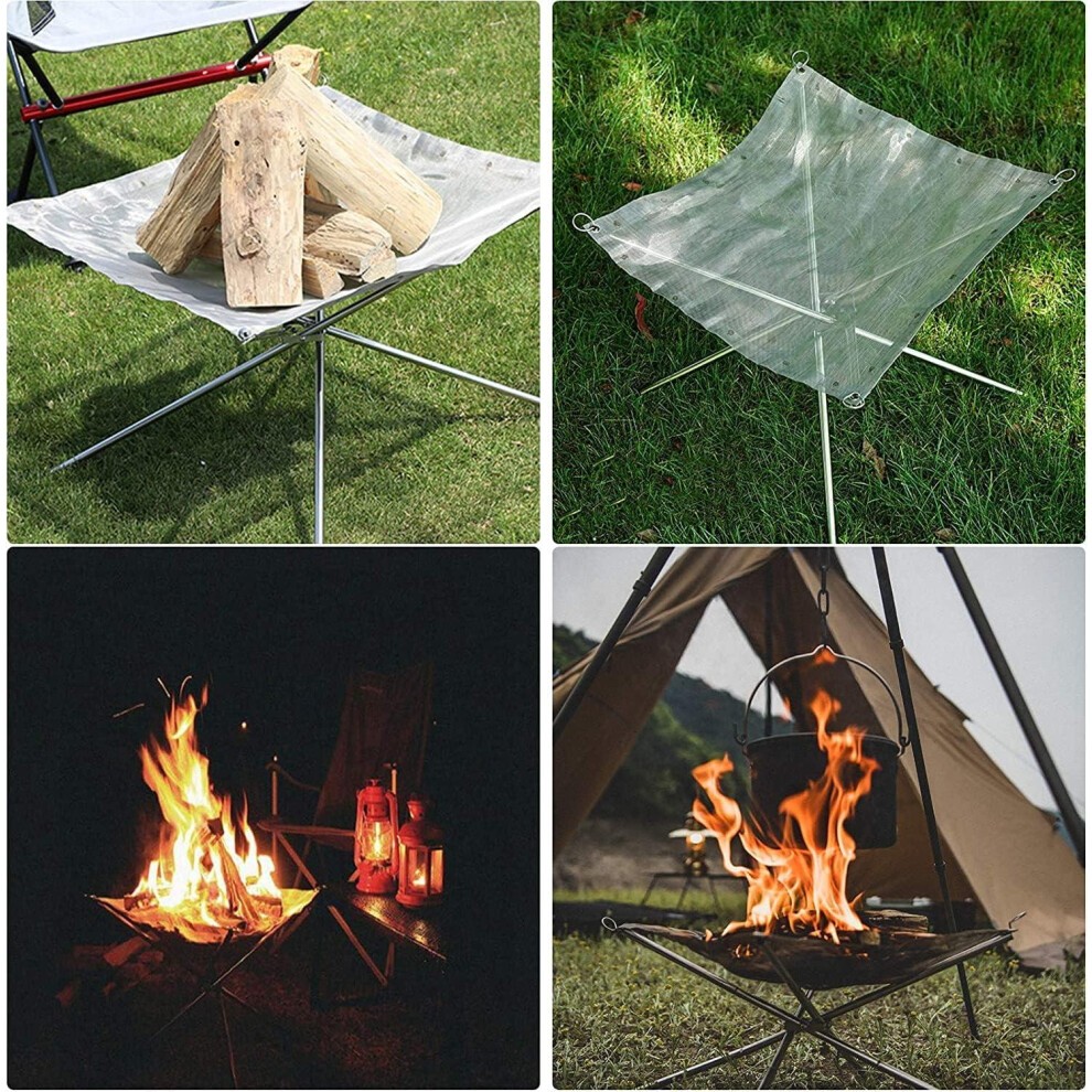 Shatchi Stainless Steel Portable Foldable Outdoor Camping Fire Pit - image 4