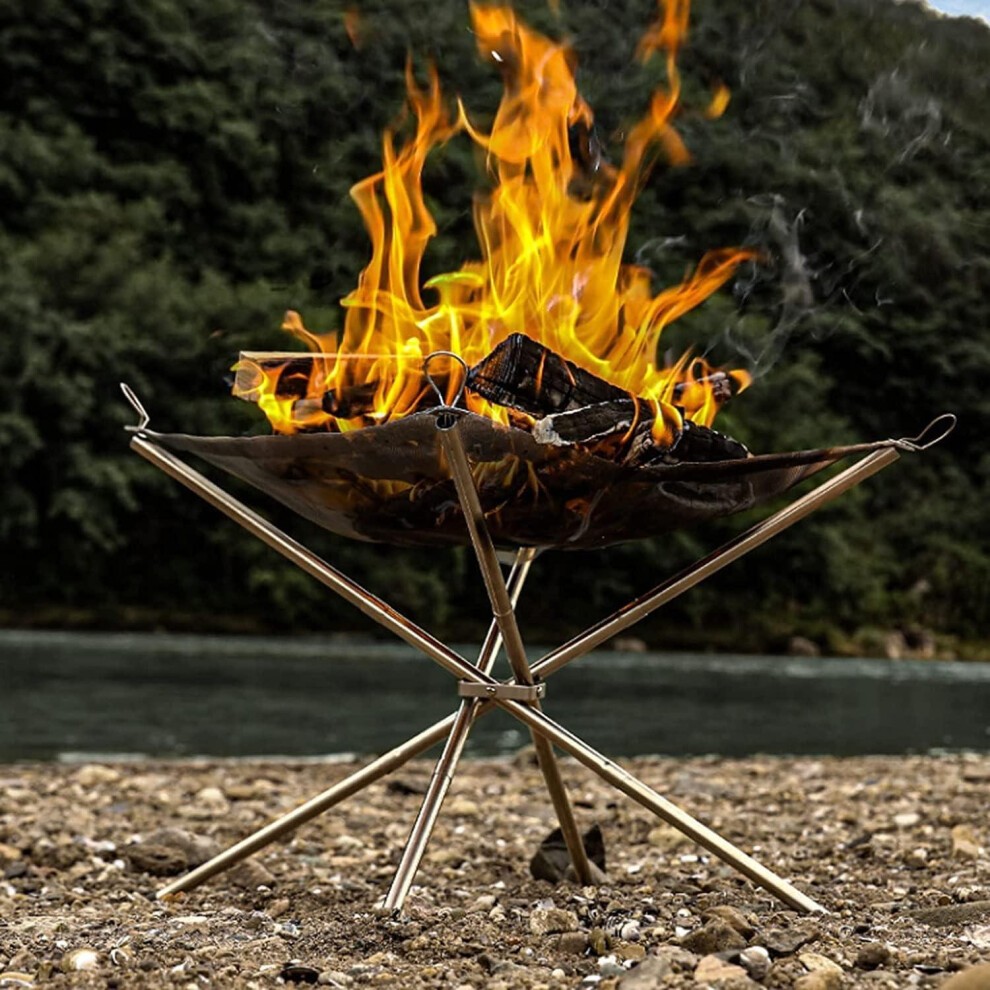 Shatchi Stainless Steel Portable Foldable Outdoor Camping Fire Pit - image 5