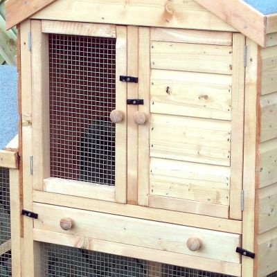 Shire Country Shiplap Wooden Pet Hutch 2 Tier - image 2