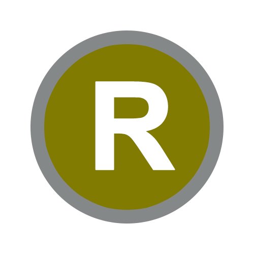 Simplehuman 20-pack of white plastic trash can liners, designed for Code R, featuring a circular logo with a bold "R" in the center, packaged for sale at Home.