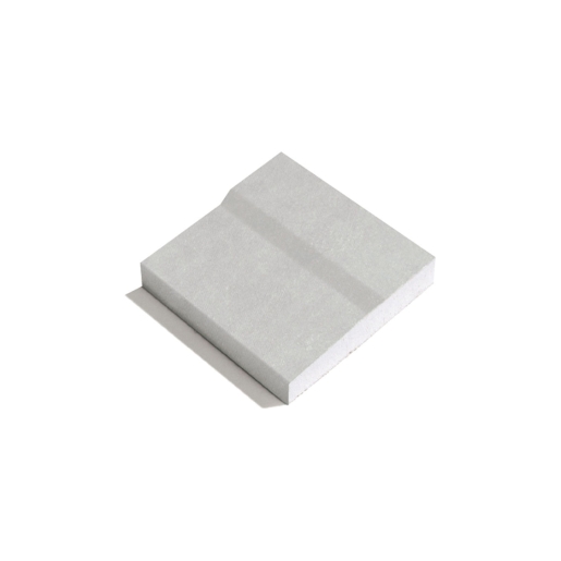 Standard square edge plasterboard in light gray, measuring 2400 x 1200 x 9.5mm, featuring a smooth surface and clean edges, ideal for interior wall applications.