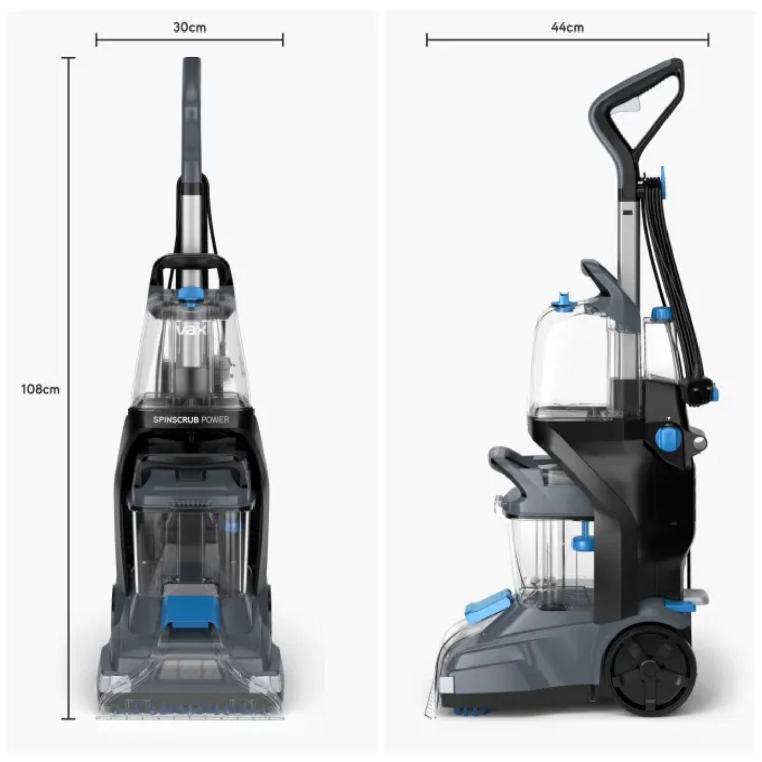 SpinScrub Power Carpet Washer - Grey & Tiger Blue - image 2
