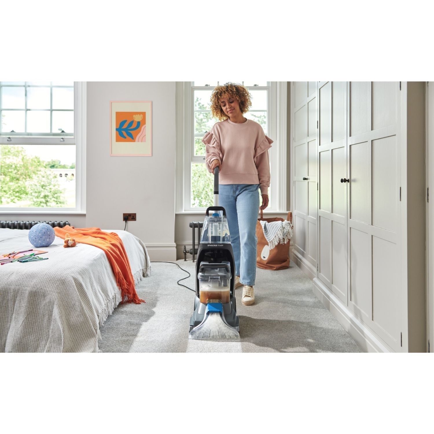 SpinScrub Power Carpet Washer - Grey & Tiger Blue - image 3