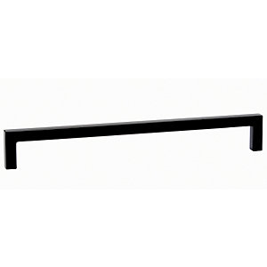Matt black square D handle, 320mm in length, featuring a sleek, modern design with a durable finish, ideal for cabinetry or furniture applications.