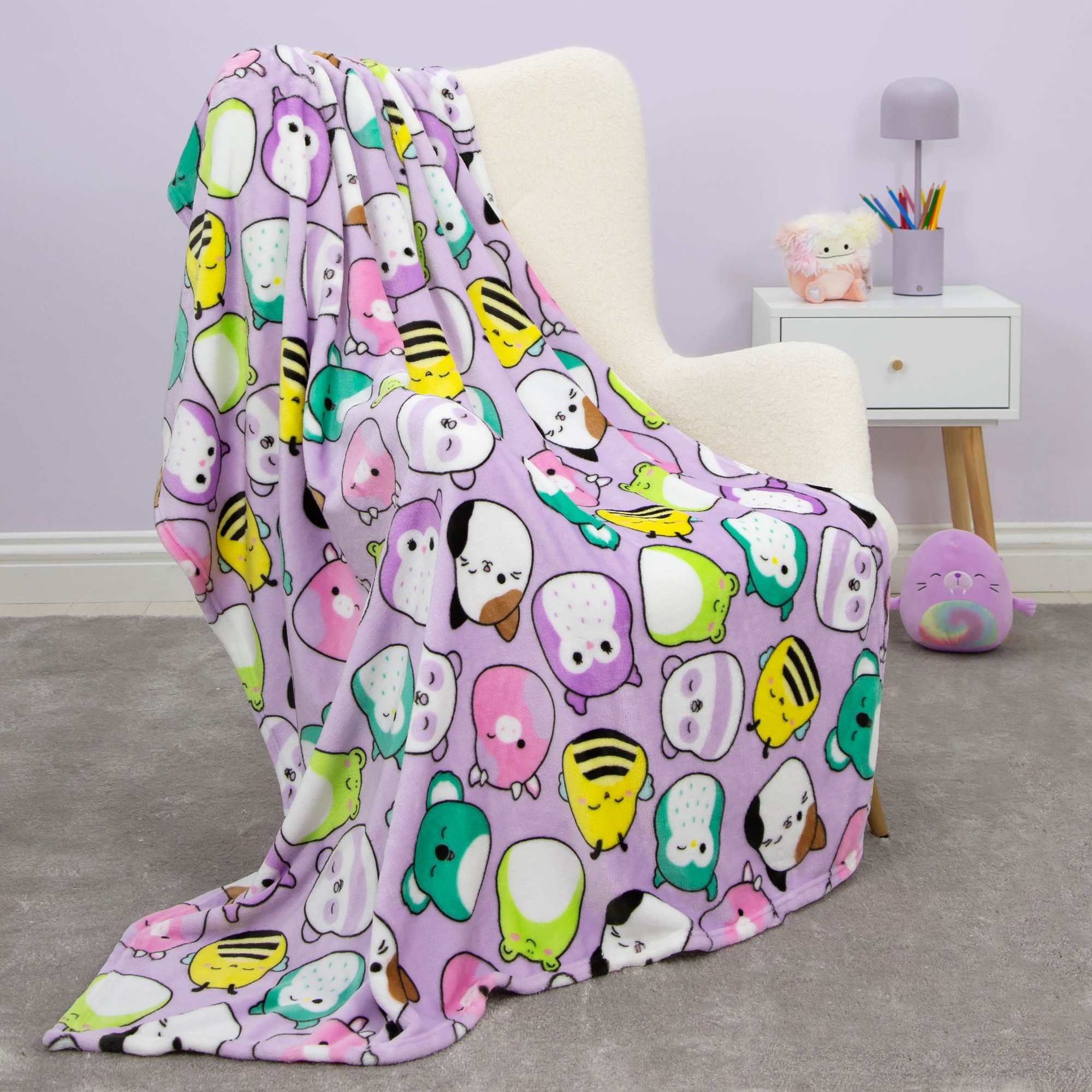 Squishmallow Multicolour Playful Fleece Throw 100 x 150cm - image 3