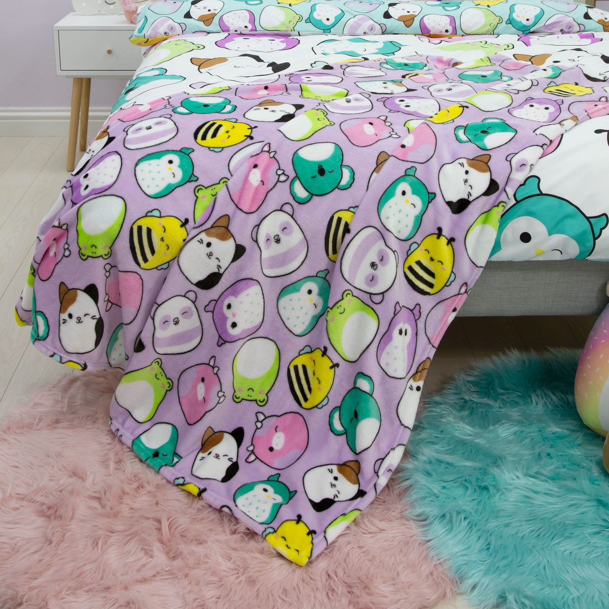 Squishmallow Multicolour Playful Fleece Throw 100 x 150cm - image 4