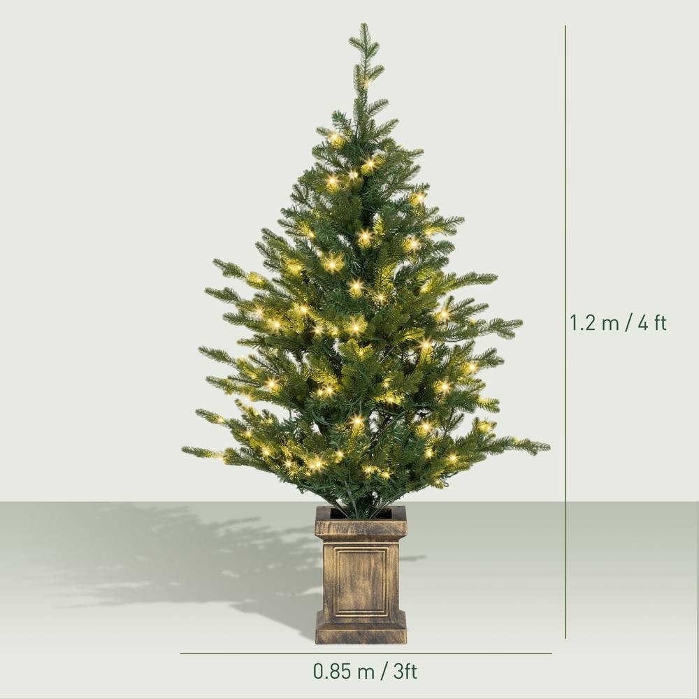StarBright Artificial Potted Christmas Tree with LEDs 4ft 2 Pack - image 3