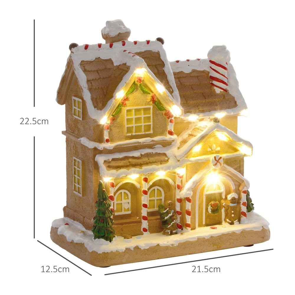 StarBright Brown Lighted and Musical Christmas Candy House with Gingerbread Man - image 3