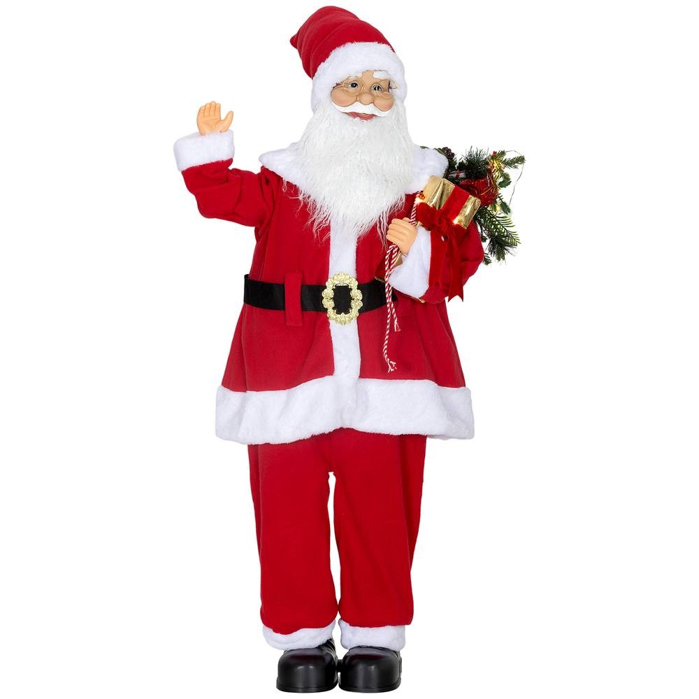 StarBright Life Size Animated Santa Claus with Sound Activated and LEDs 3.9ft - image 2