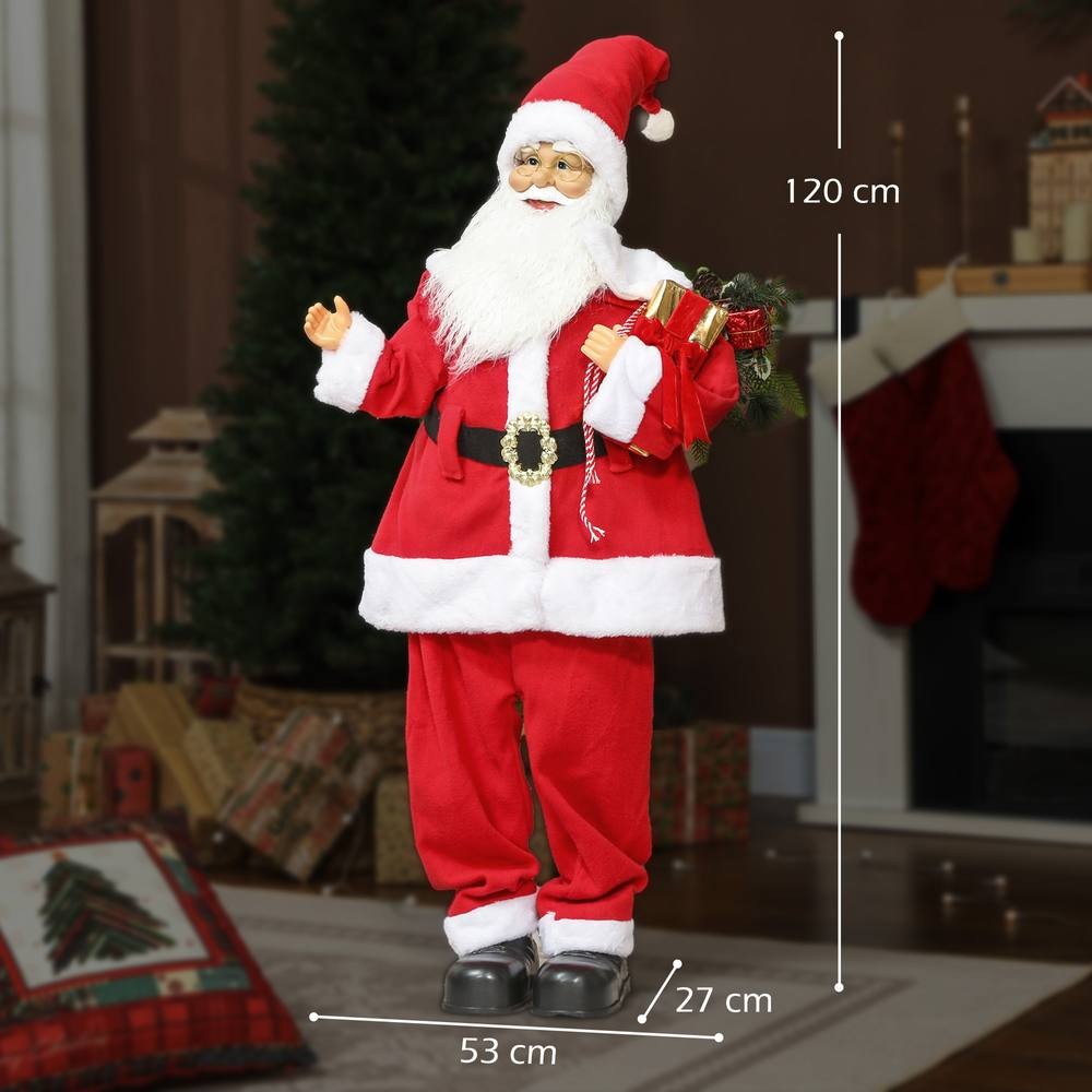 StarBright Life Size Animated Santa Claus with Sound Activated and LEDs 3.9ft - image 3