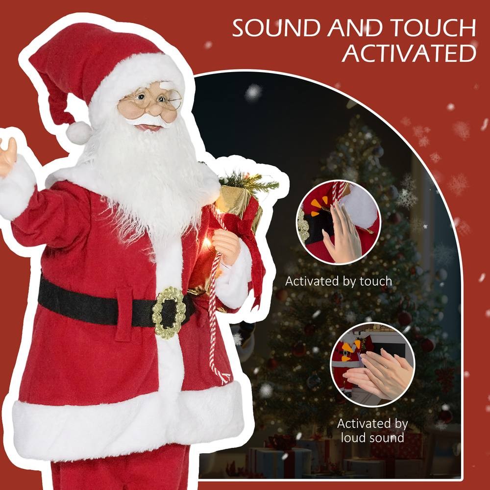StarBright Life Size Animated Santa Claus with Sound Activated and LEDs 3.9ft - image 4