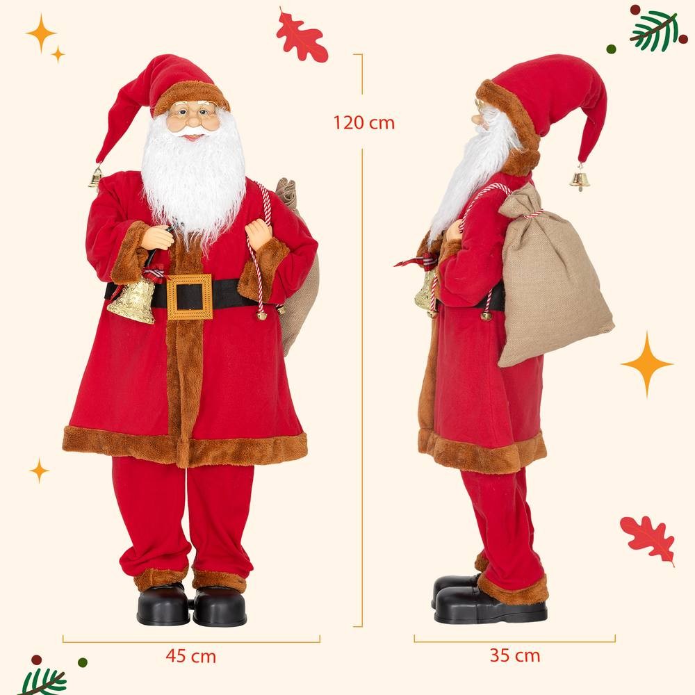 StarBright Life Size Musical Animated Santa Claus with Sack and Sound Activated 3.9ft - image 3