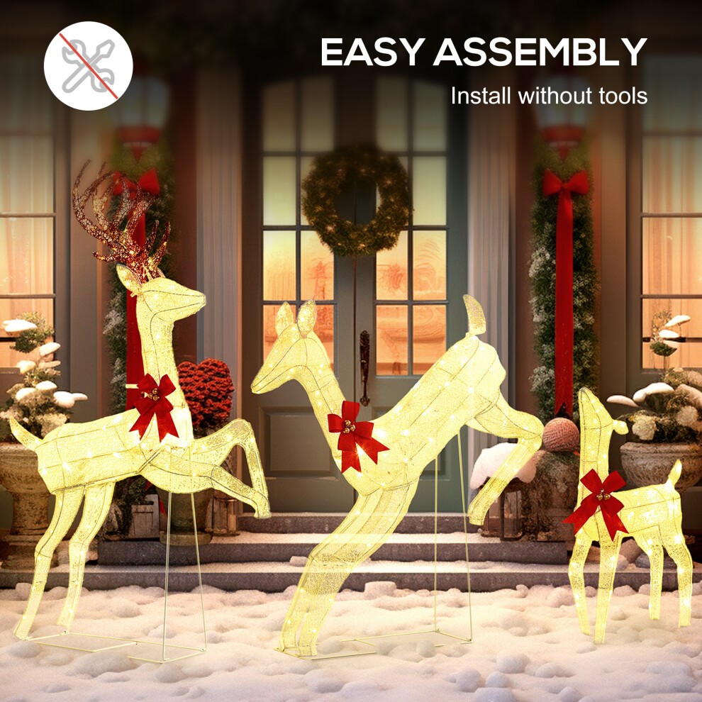 StarBright Light Up Reindeer Family Christmas Decoration 3 Piece - image 4