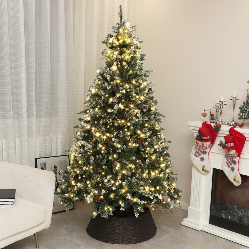 StarBright Pre-Lit Artificial Christmas Tree with Remote 7ft - image 2