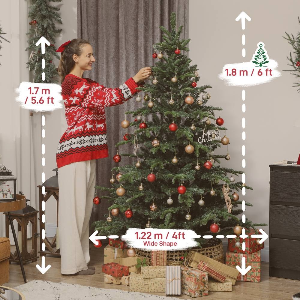 StarBright Realistic Artificial Christmas Tree 6ft - image 3