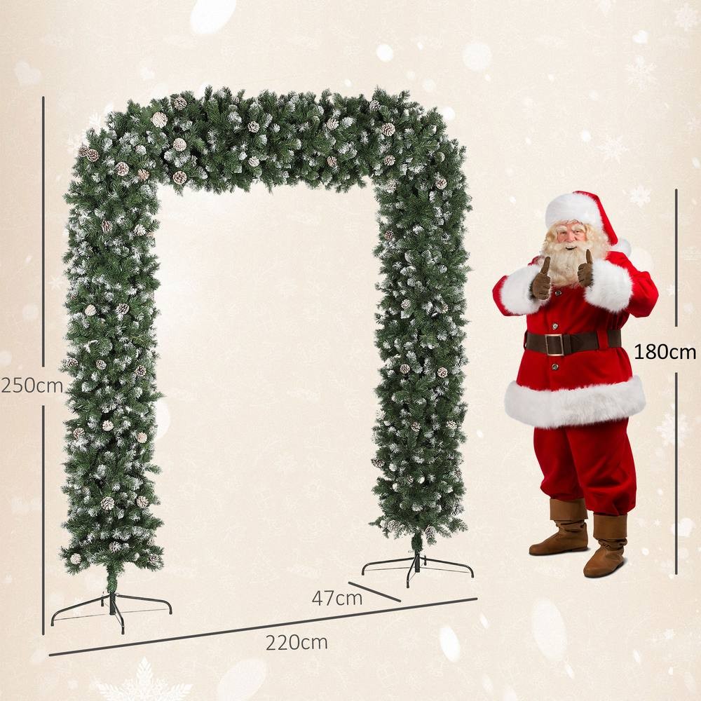StarBright Single Door Frosted Snow Green Christmas Tree Arch 8.2ft - image 3