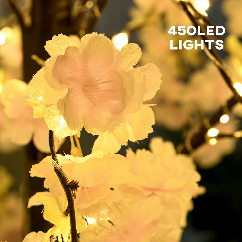StarBright Warm White LED Light Up Artificial Cherry Blossom Tree 6ft - image 3