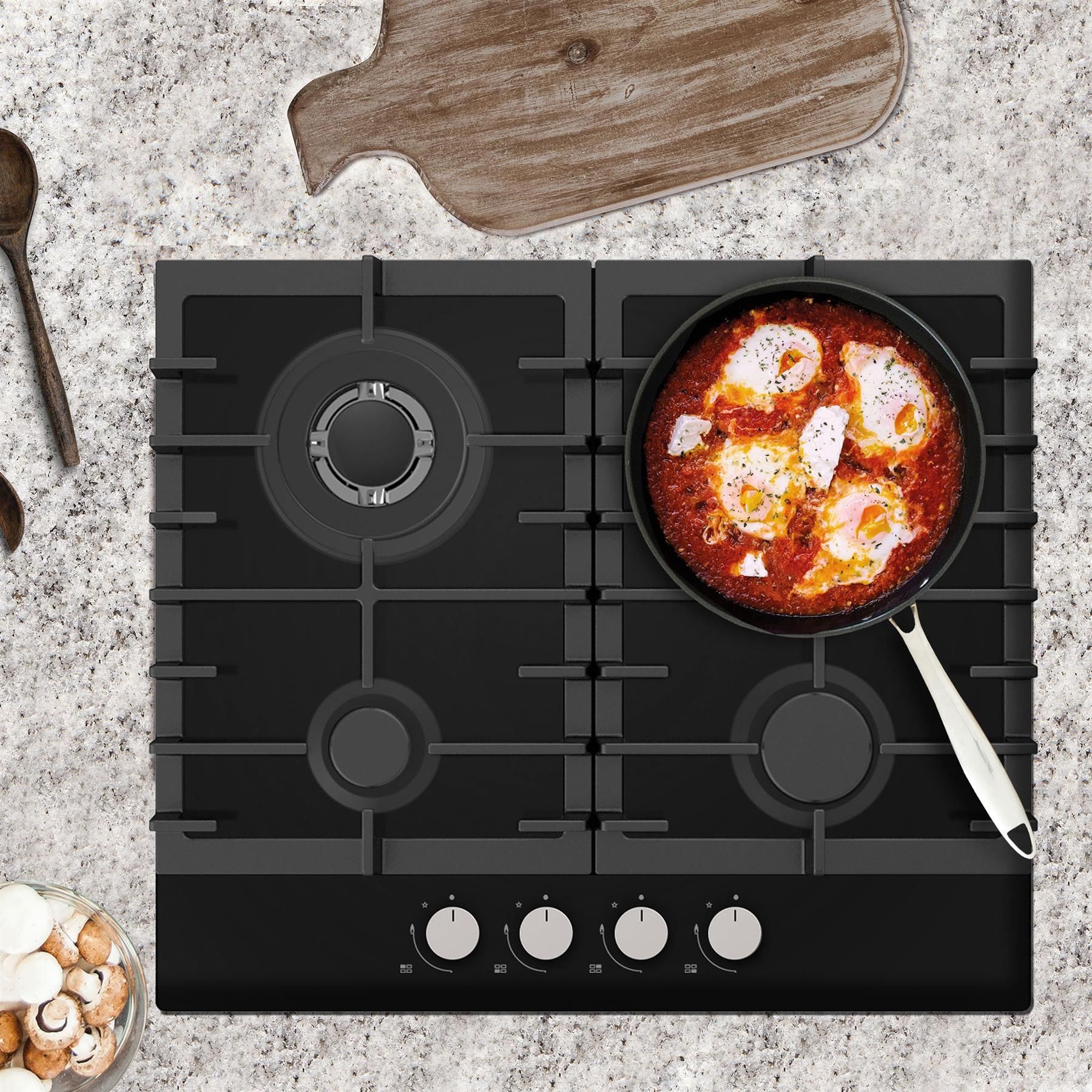 Statesman GH160GB Black 4 Zone Glass Gas Hob - image 4