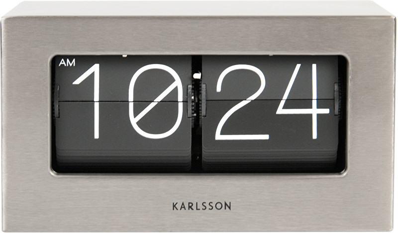 Present Time Steel Wall and Table Clock Present Time Boxed Flip